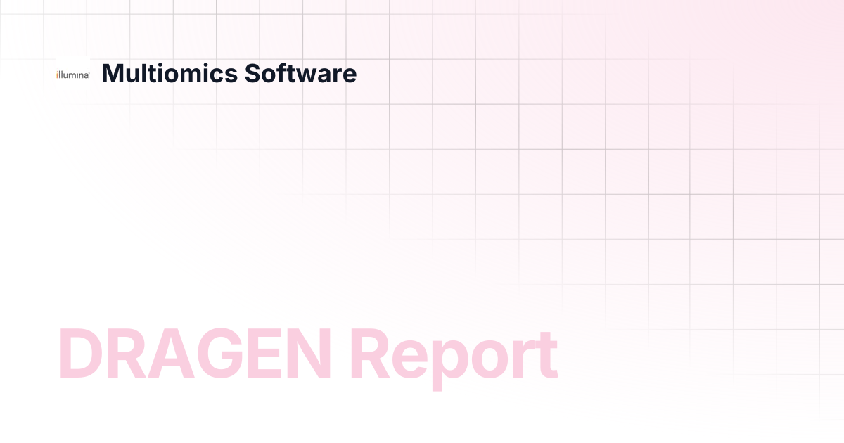 DRAGEN Report | Multiomics Software
