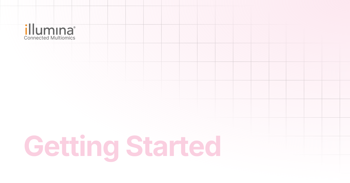 Getting Started | Multiomics Software