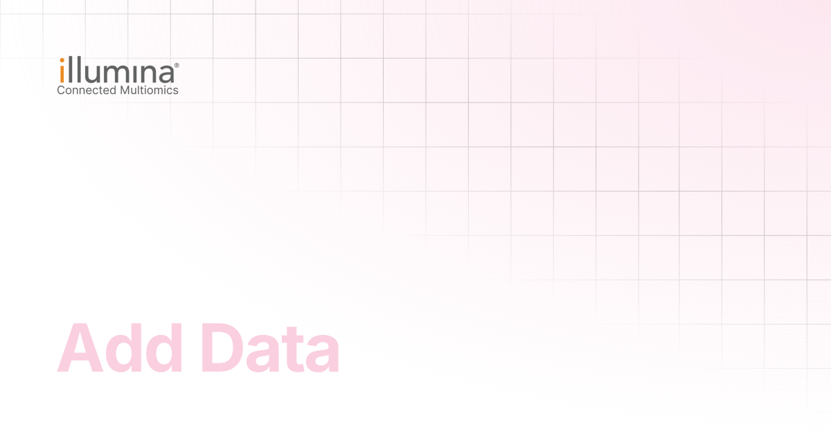 Add Data | Multiomics Software