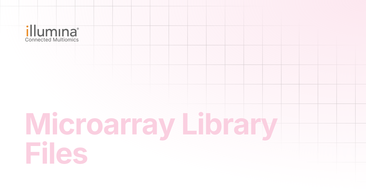 Microarray Library Files | Multiomics Software