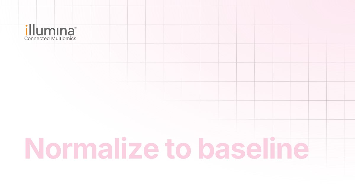 Normalize to baseline | Multiomics Software