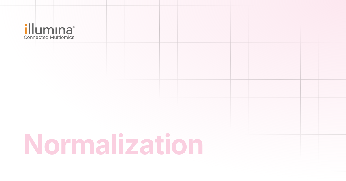 Normalization | Multiomics Software