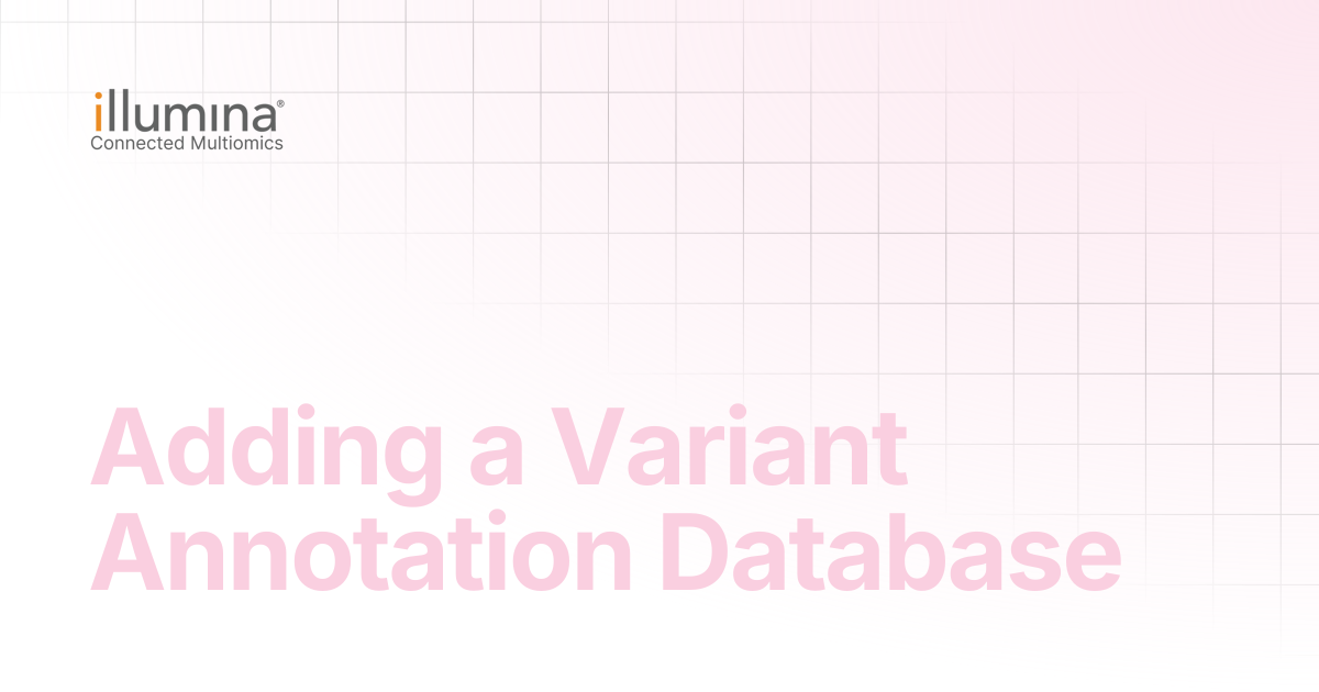 Adding a Variant Annotation Database | Multiomics Software