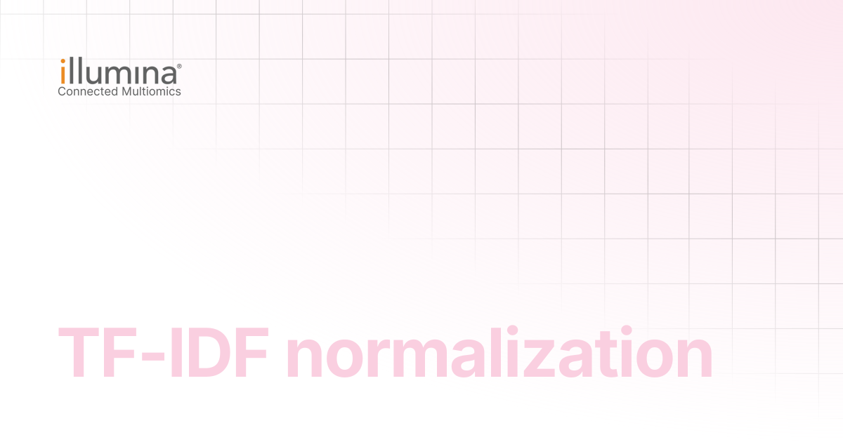 TF-IDF normalization | Multiomics Software