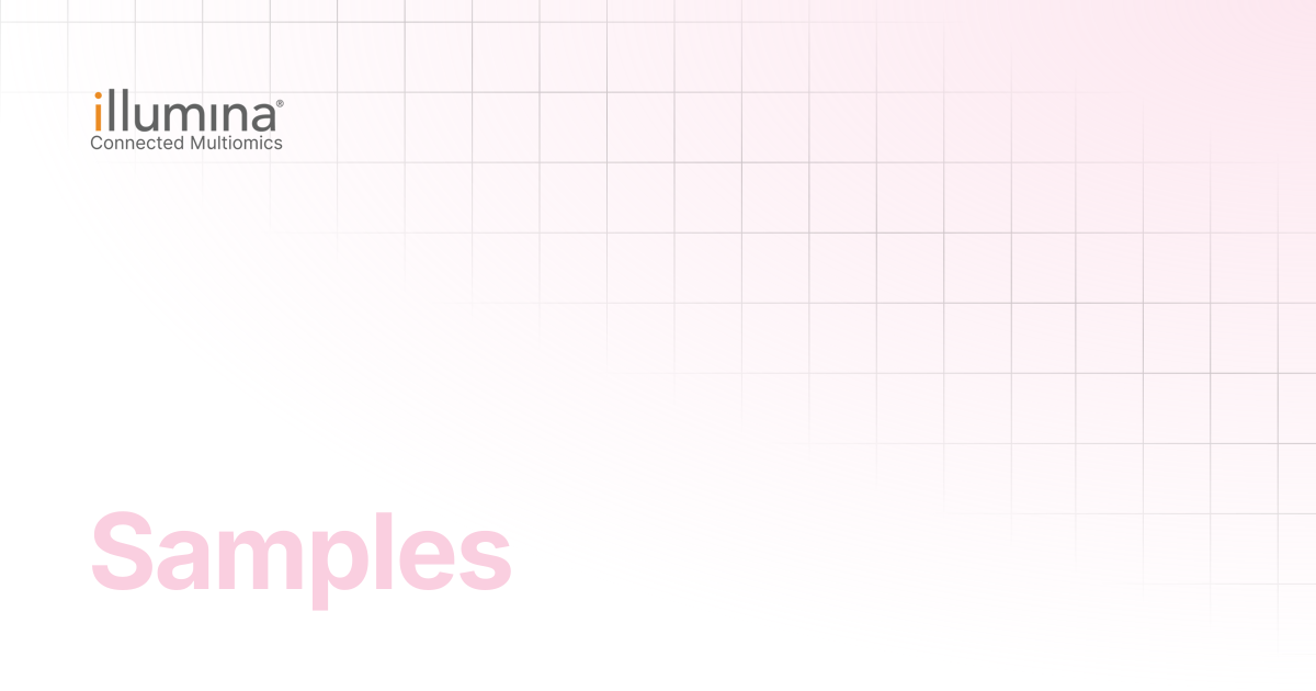 Samples | Multiomics Software
