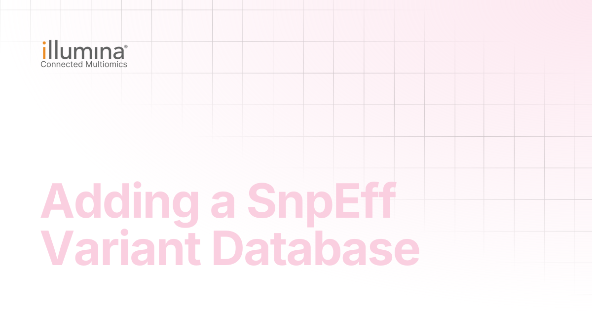 Adding a SnpEff Variant Database | Multiomics Software