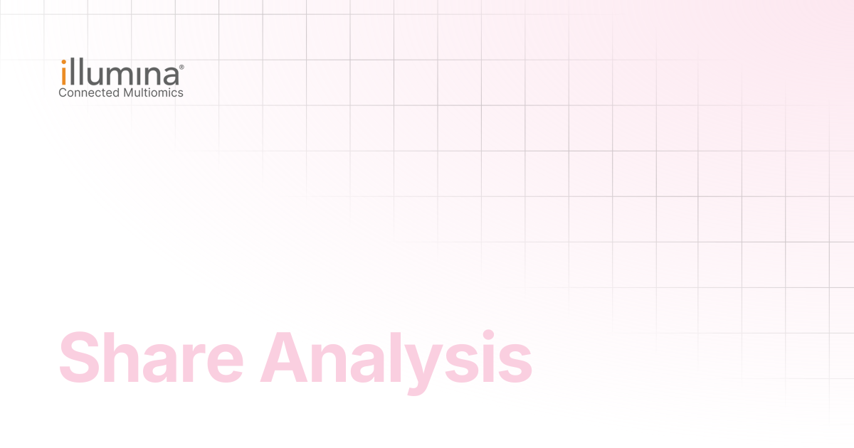 Share Analysis | Multiomics Software