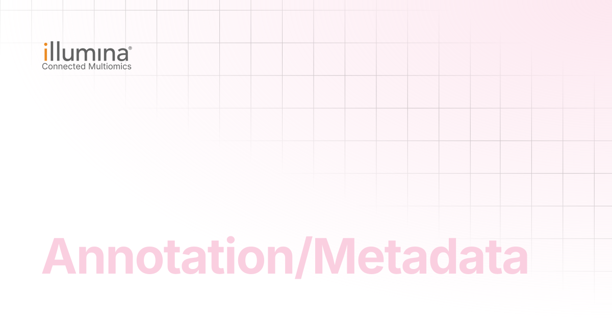 Annotation/Metadata | Multiomics Software