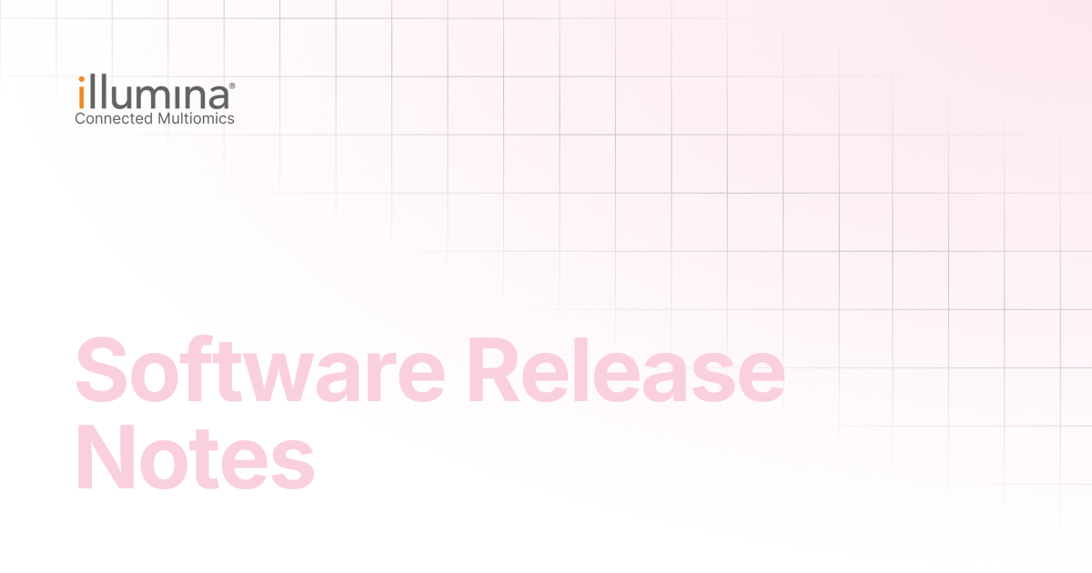 Software Release Notes | Multiomics Software