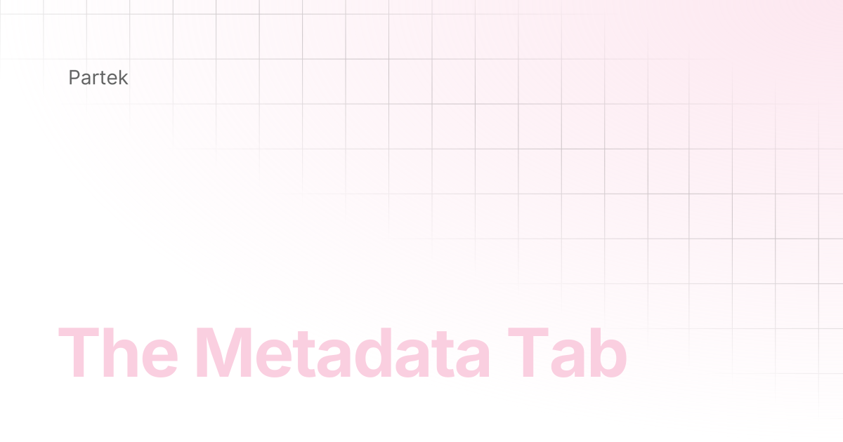 The Metadata Tab | Multiomics Software