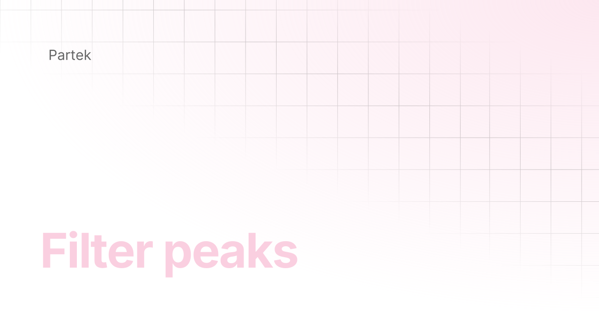 Filter peaks | Multiomics Software