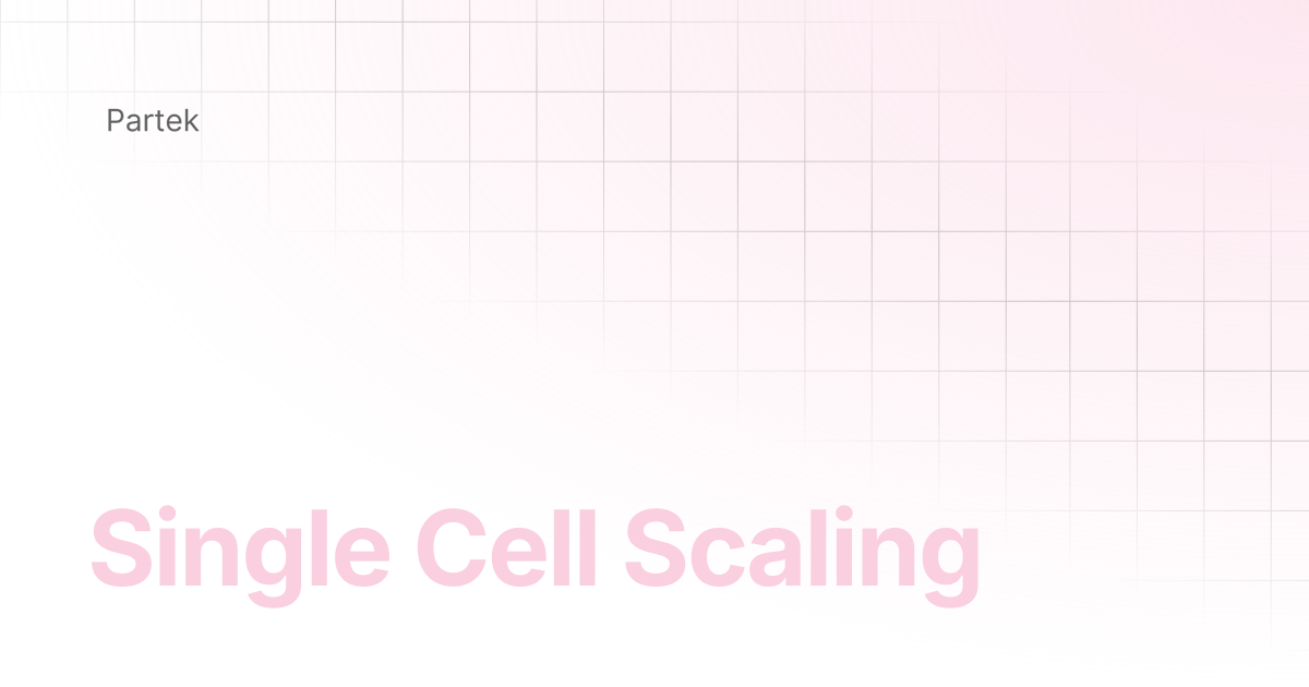Single Cell Scaling | Multiomics Software