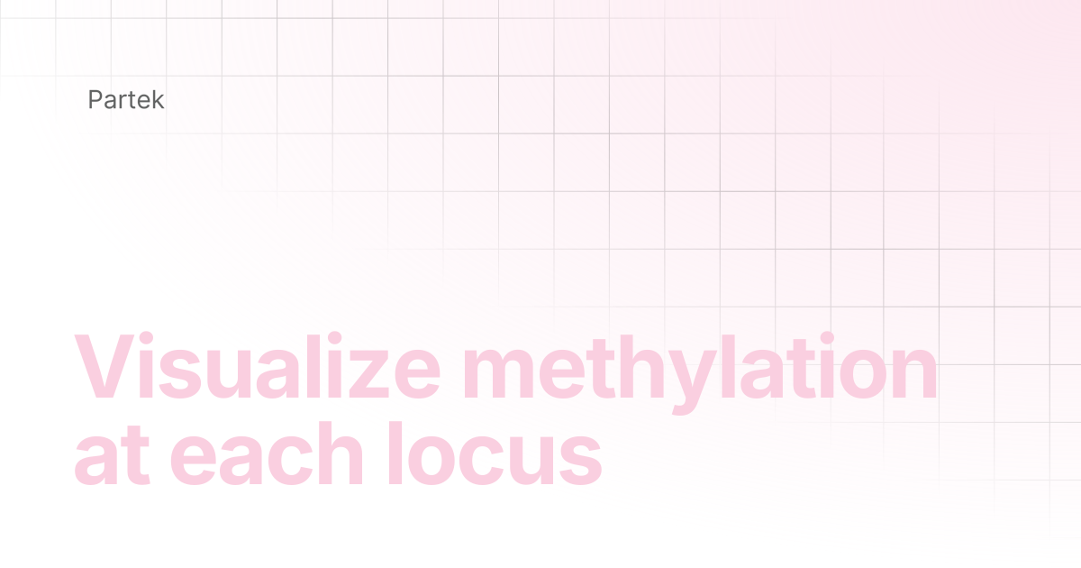 Visualize methylation at each locus | Multiomics Software