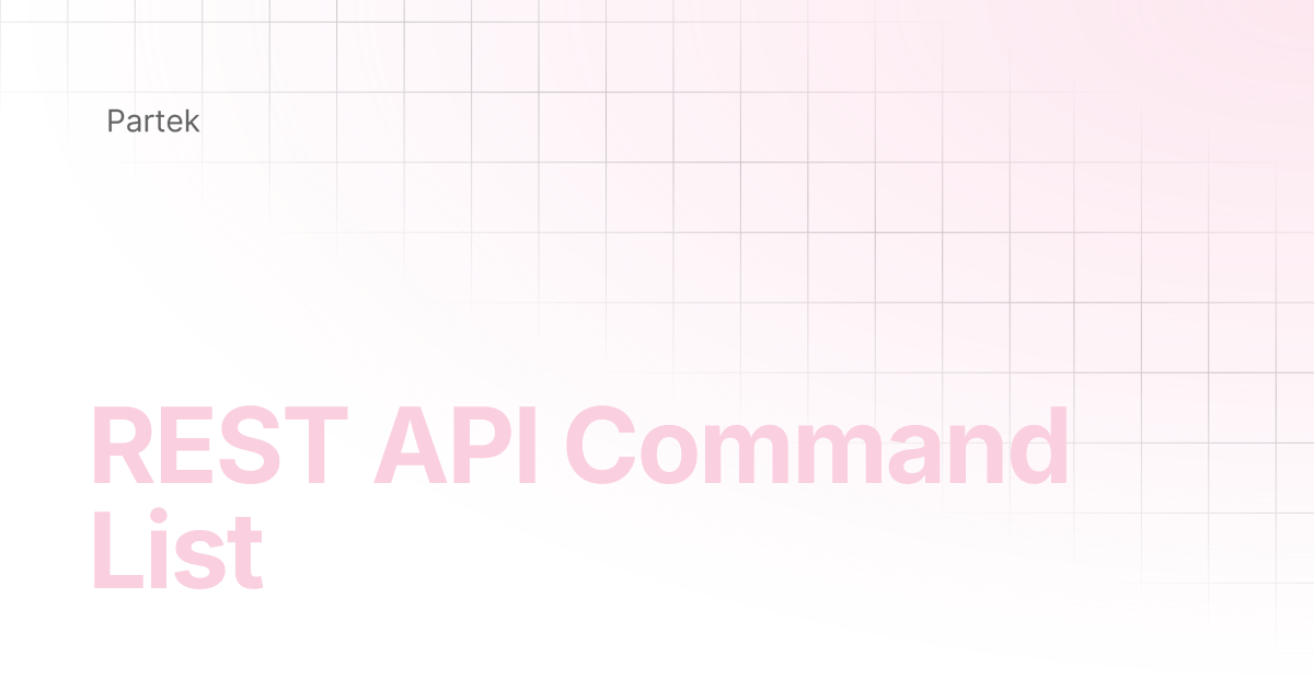 REST API Command List | Multiomics Software